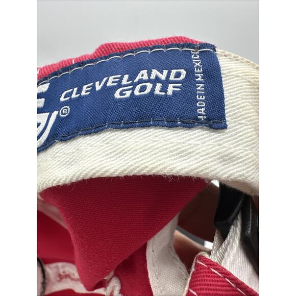 Vintage Cleveland Golf Hat Cap Red Adjustable Strap Back Embroidered - Picture 7 of 7